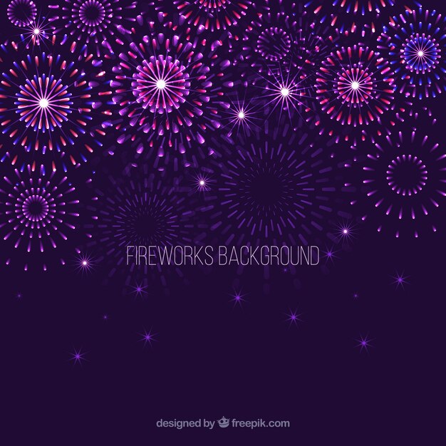 Fondo decorativo con fuegos artificiales 