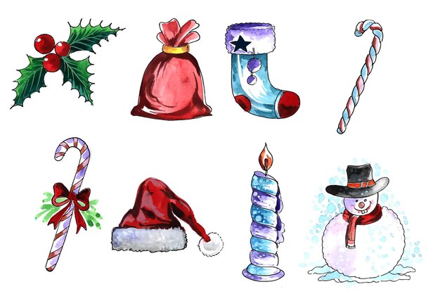 Fondo decorativo hermoso de la tarjeta del día de fiesta de los elementos de la Navidad