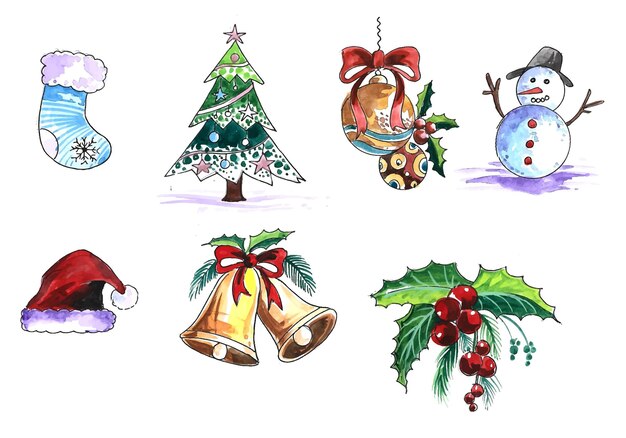 Fondo decorativo hermoso de la tarjeta del día de fiesta de los elementos de la Navidad