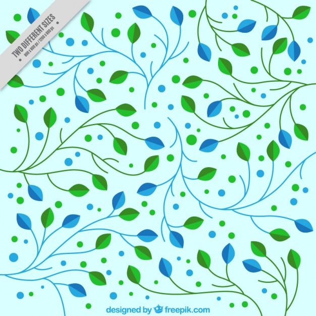 Vector gratuito fondo decorativo de naturaleza con hojas planas