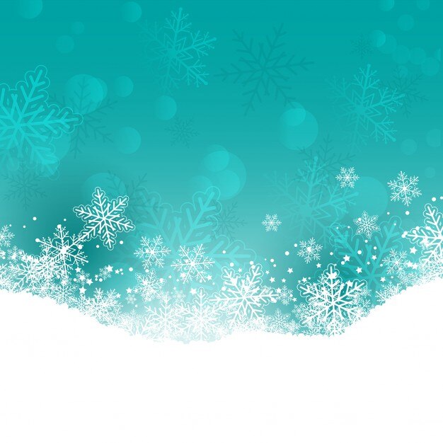Fondo decorativo de navidad con copos de nieve
