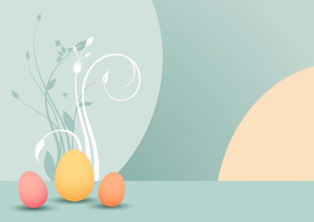 Fondo decorativo de Pascua con elementos florales