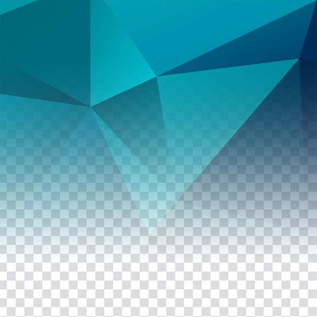 Fondo decorativo poligonal transparente moderno