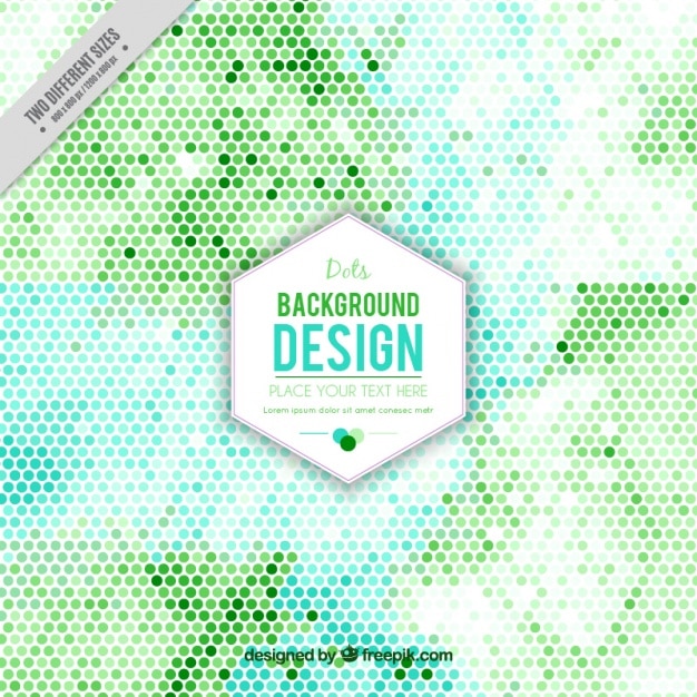 Fondo decorativo con puntos verdes y azules
