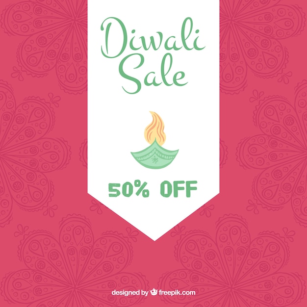 Fondo decorativo de rebajas de diwali