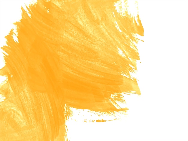 Fondo decorativo de textura de acuarela de trazo de pincel de color amarillo