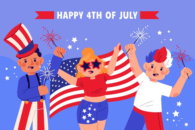 Fondo degradado del 4 de julio