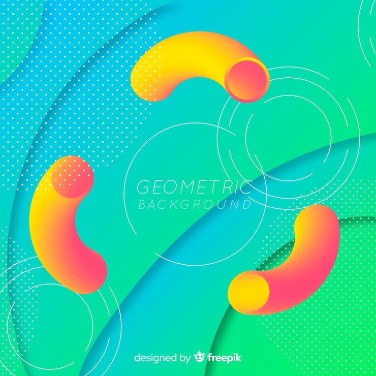 Vector gratuito fondo degradado abstracto con formas geométricas