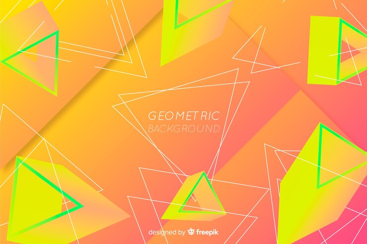 Vector gratuito fondo degradado abstracto con formas geométricas