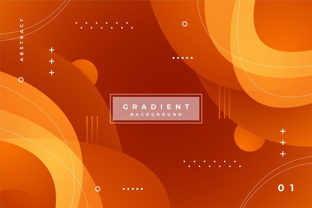 Fondo degradado abstracto formas naranja