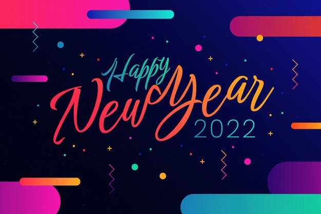 Fondo degradado de año nuevo