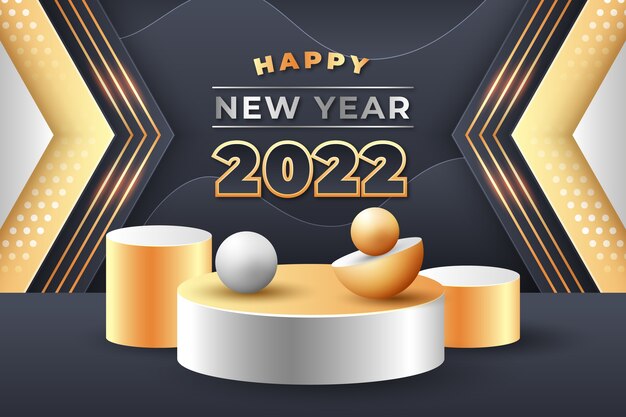 Fondo degradado de año nuevo