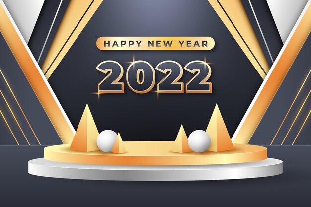 Fondo degradado de año nuevo