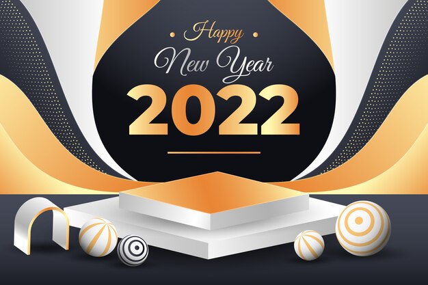 Fondo degradado de año nuevo