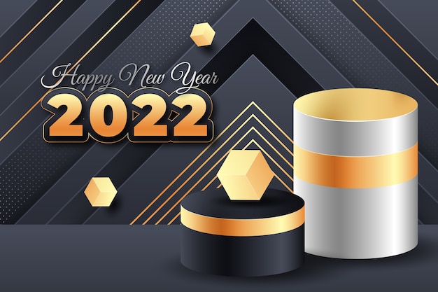 Vector gratuito fondo degradado de año nuevo