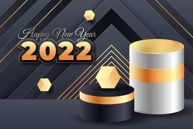 Fondo degradado de año nuevo