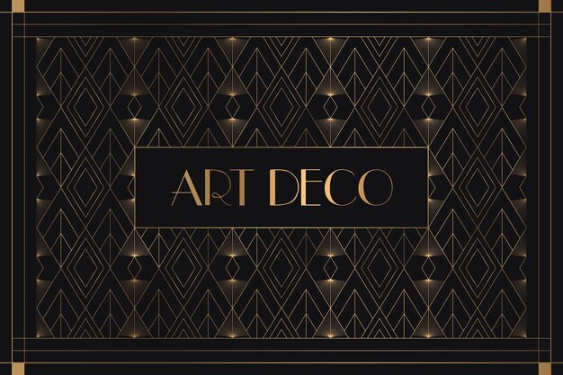 Fondo degradado art deco con detalles dorados