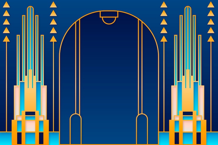 Vector gratuito fondo degradado art deco