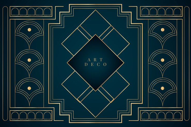 Vector gratuito fondo degradado art deco