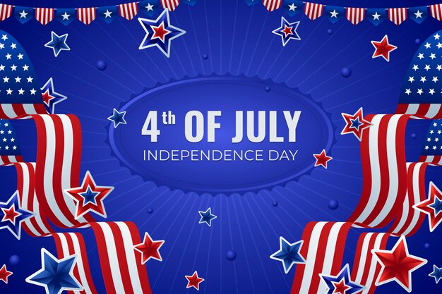 Fondo degradado para la celebración americana del 4 de julio