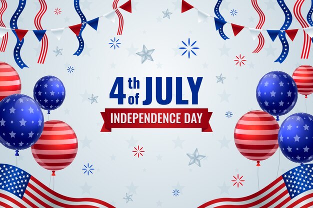 Fondo degradado para la celebración americana del 4 de julio