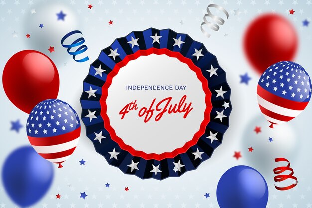 Fondo degradado para la celebración americana del 4 de julio