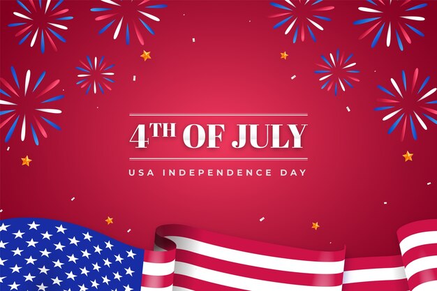 Fondo degradado para la celebración americana del 4 de julio