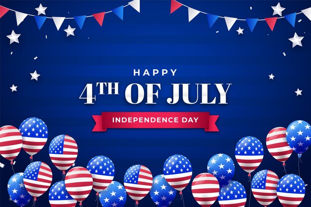 Fondo degradado para la celebración americana del 4 de julio