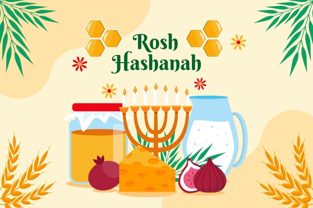 Fondo degradado para la celebración del año nuevo judío de rosh hashaná
