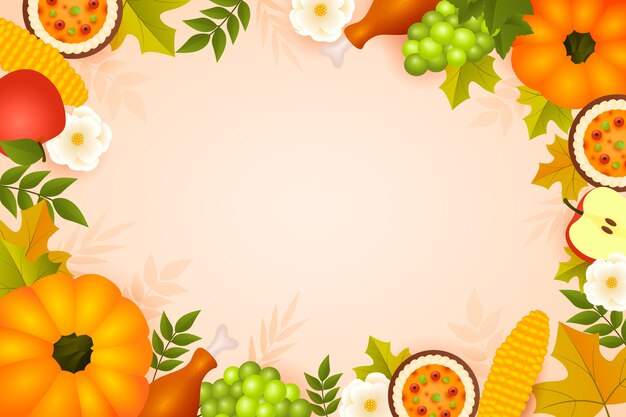 Fondo degradado para la celebración del día de acción de gracias.