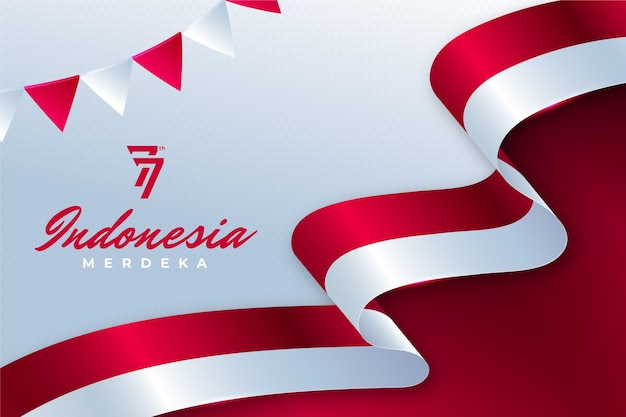 Fondo degradado para la celebración del día de la independencia de indonesia