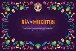 Vector gratuito fondo degradado de celebración de dia de muertos