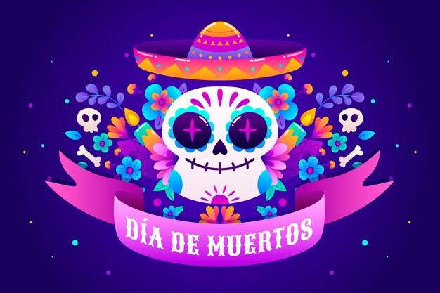 Fondo degradado para la celebración del dia de muertos