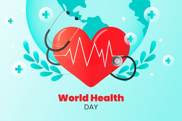 Fondo degradado para la celebración del día mundial de la salud
