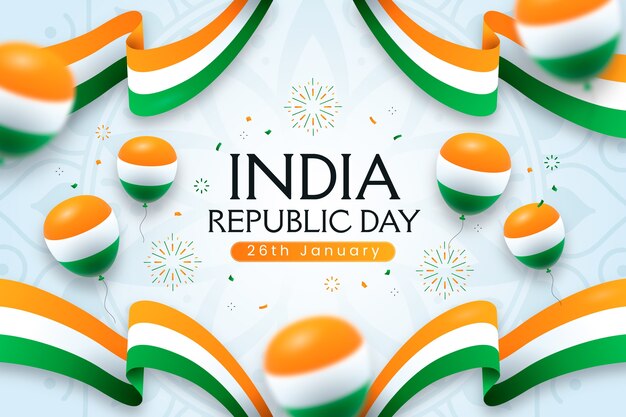 Fondo degradado para la celebración del Día de la República de la India