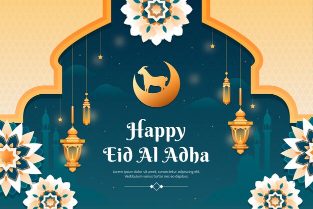 Fondo degradado para la celebración de eid al-adha