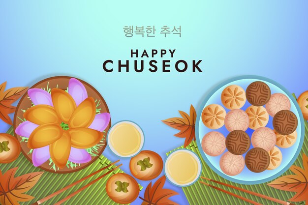 Fondo degradado para la celebración del festival coreano chuseok