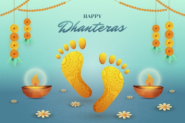 Fondo degradado para la celebración del festival dhanteras