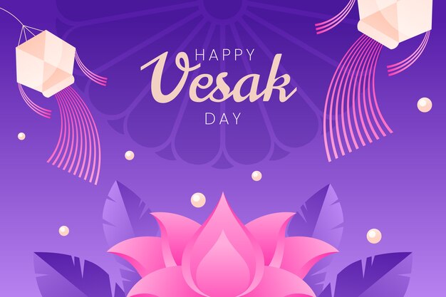 Fondo degradado para la celebración del festival del día de vesak