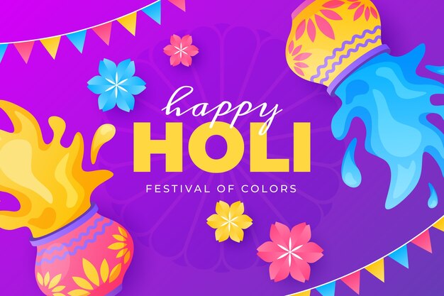 Fondo degradado para la celebración del festival holi