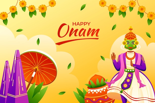 Fondo degradado para la celebración del festival onam