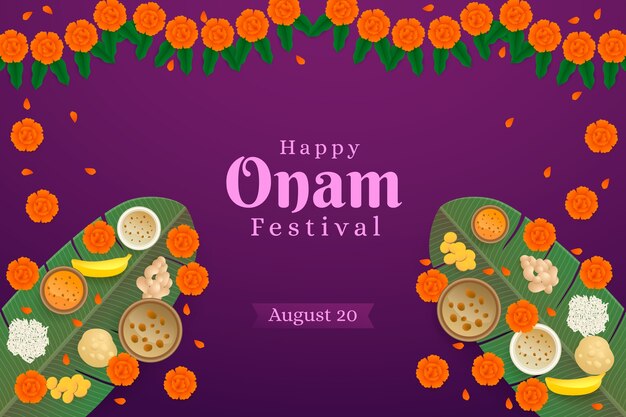 Fondo degradado para la celebración del festival onam