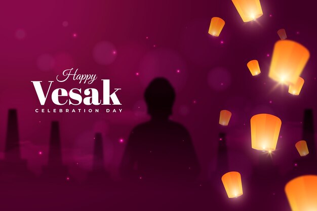 Fondo degradado para la celebración del festival vesak