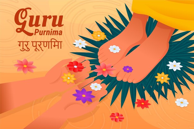 Fondo degradado para la celebración de guru purnima