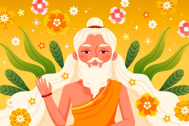Fondo degradado para la celebración de guru purnima