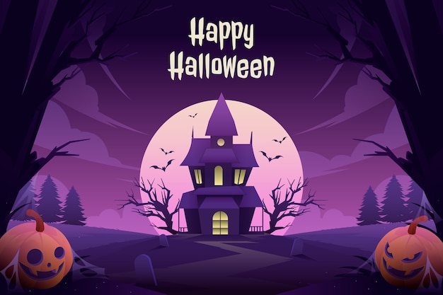 Vector gratuito fondo degradado para la celebración de halloween