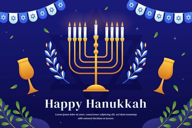 Fondo degradado para la celebración de hanukkah