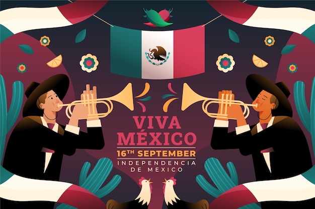 Fondo degradado para la celebración de la independencia de méxico