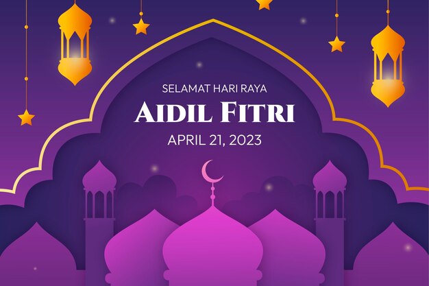 Fondo degradado para la celebración islámica de eid al-fitr