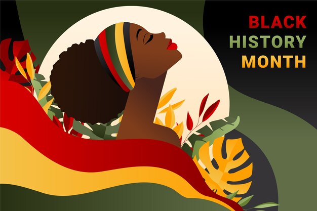 Fondo degradado para la celebración del mes de la historia negra